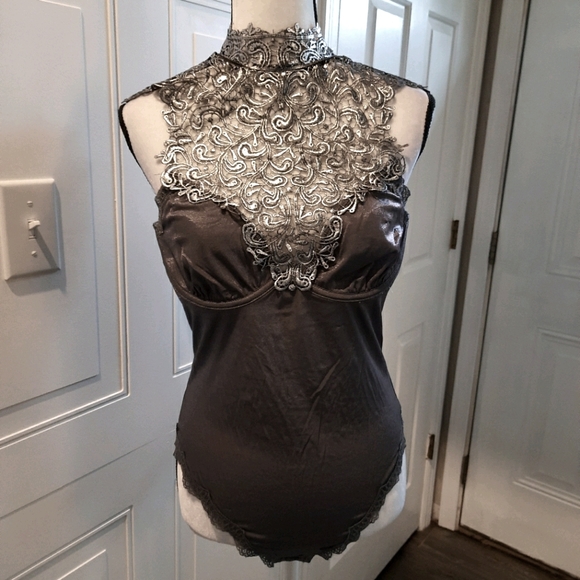 VENUS Other - Venus high neck silver metallic bodysuit XL